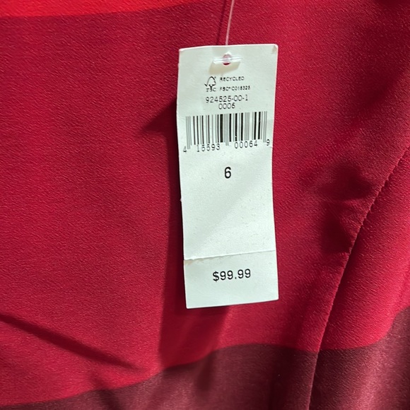 Banana Republic Size 6 Red Striped Dress - Picture 2 of 4